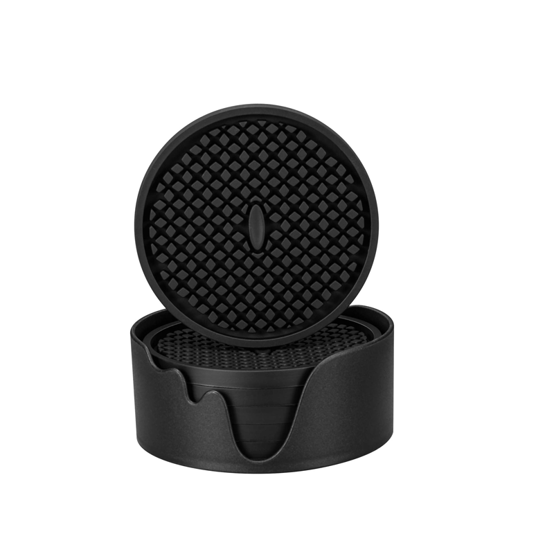 6 Pack Silicone Coasters - White